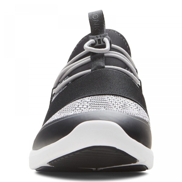 Vionic Trainers Ireland - Alaina Active Sneaker Black White - Womens Shoes Sale | PHAXW-1568